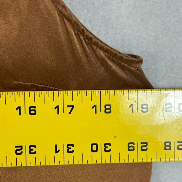 Sundance Tank Top Womens Size Medium Silk Paisley Lace Overlay Shell Camel Brown - Picture 5 of 10